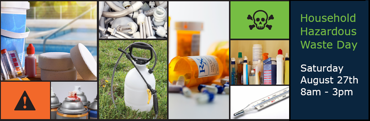 Clinton County Landfill Household Hazardous Waste Day August 27, 2022 8 am - 3 pm cholorine tablets hazahold chemicals thermometer